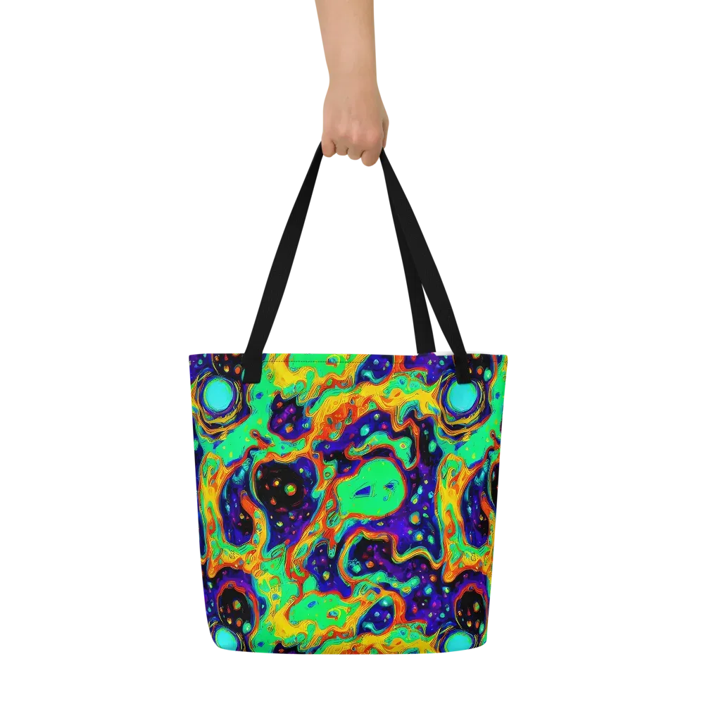 Deep Space Melt on Large Tote Bag W/ Pocket — Front