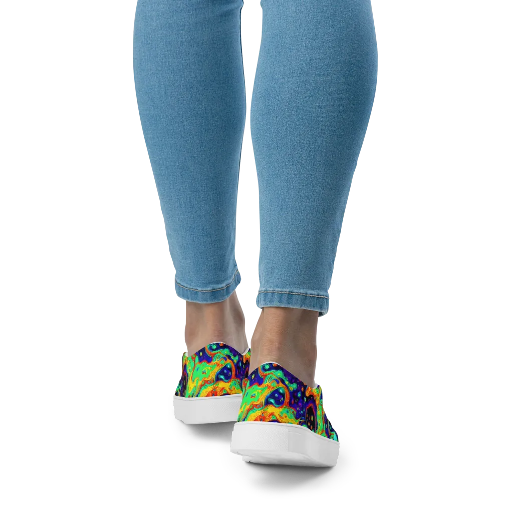 Deep Space Melt on Women's Slip-On Canvas Shoes — Back
