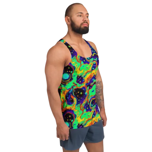 Deep Space Melt on a Men's Tank Top