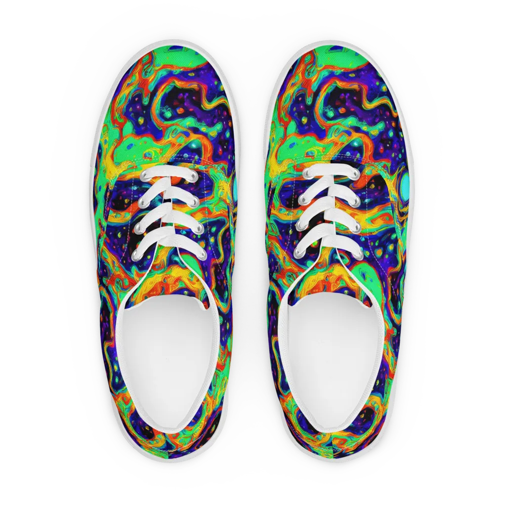 Deep Space Melt on Men's Lace-Up Canvas Shoes — Front