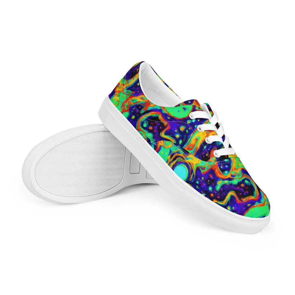 Deep Space Melt on Men's Lace-Up Canvas Shoes — Right Front