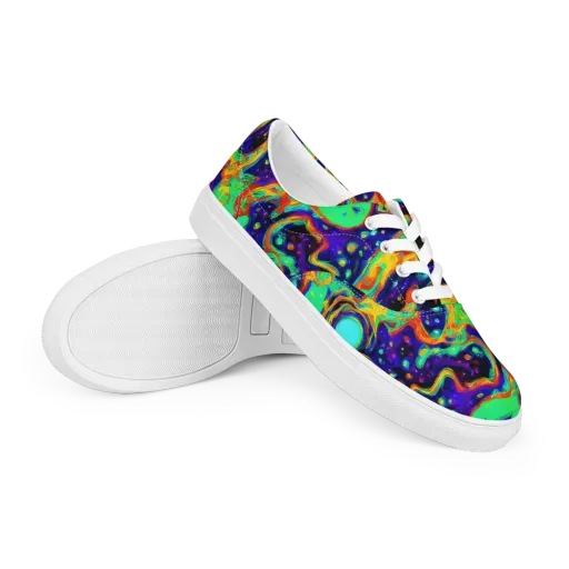 Deep Space Melt on a Men's Lace-Up Canvas Shoes