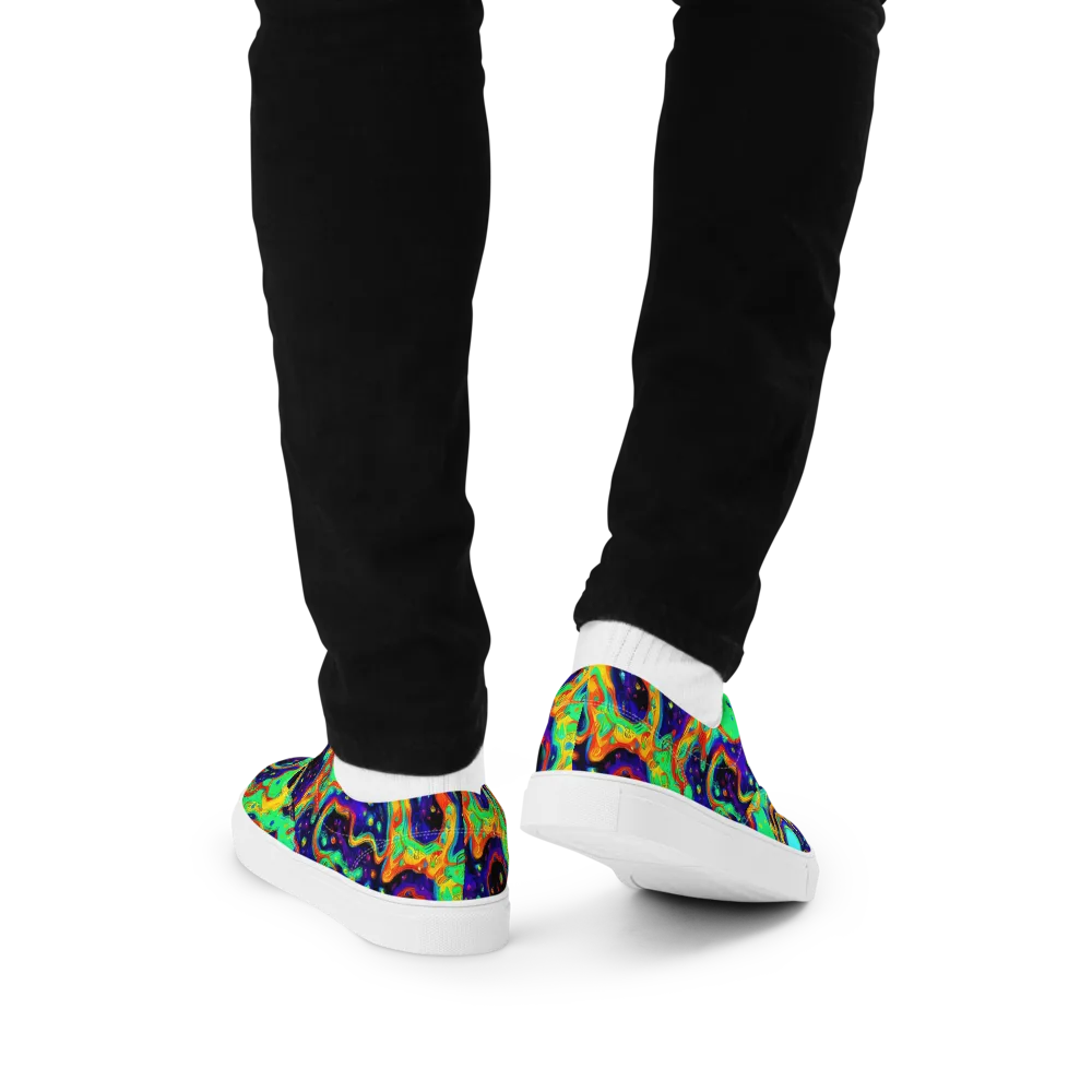 Deep Space Melt on Men's Lace-Up Canvas Shoes — Back