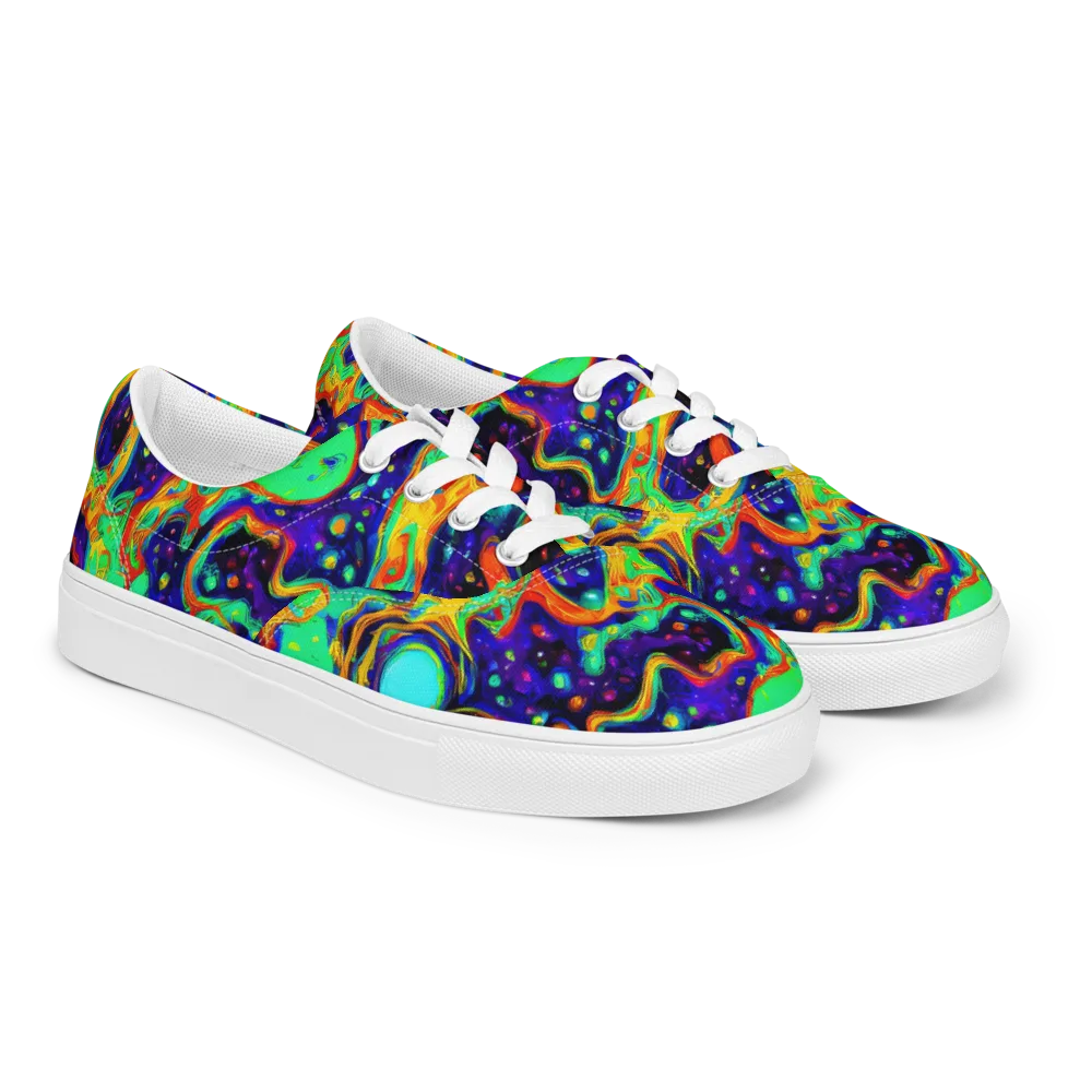 Deep Space Melt on Men's Lace-Up Canvas Shoes — Right Front