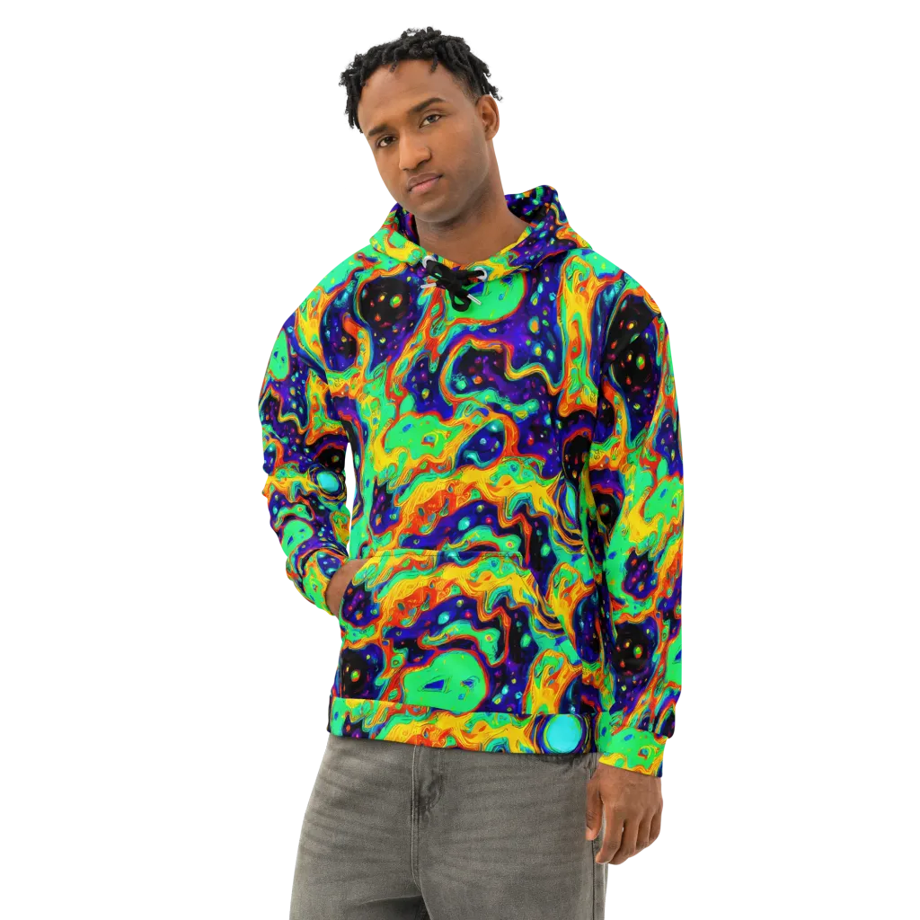 Deep Space Melt on Cotton Hoodie — Left Front