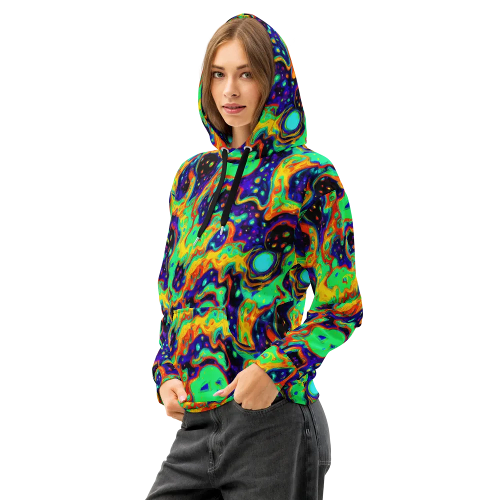 Deep Space Melt on Cotton Hoodie — Left Front