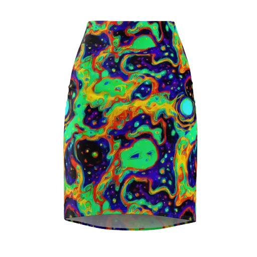Deep Space Melt on a Pencil Skirt