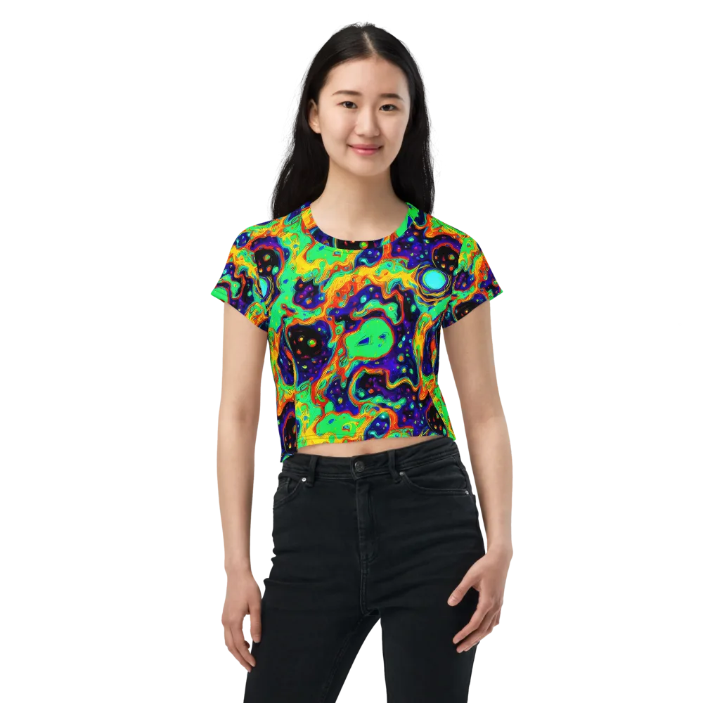 Deep Space Melt on Crop Tee — Front