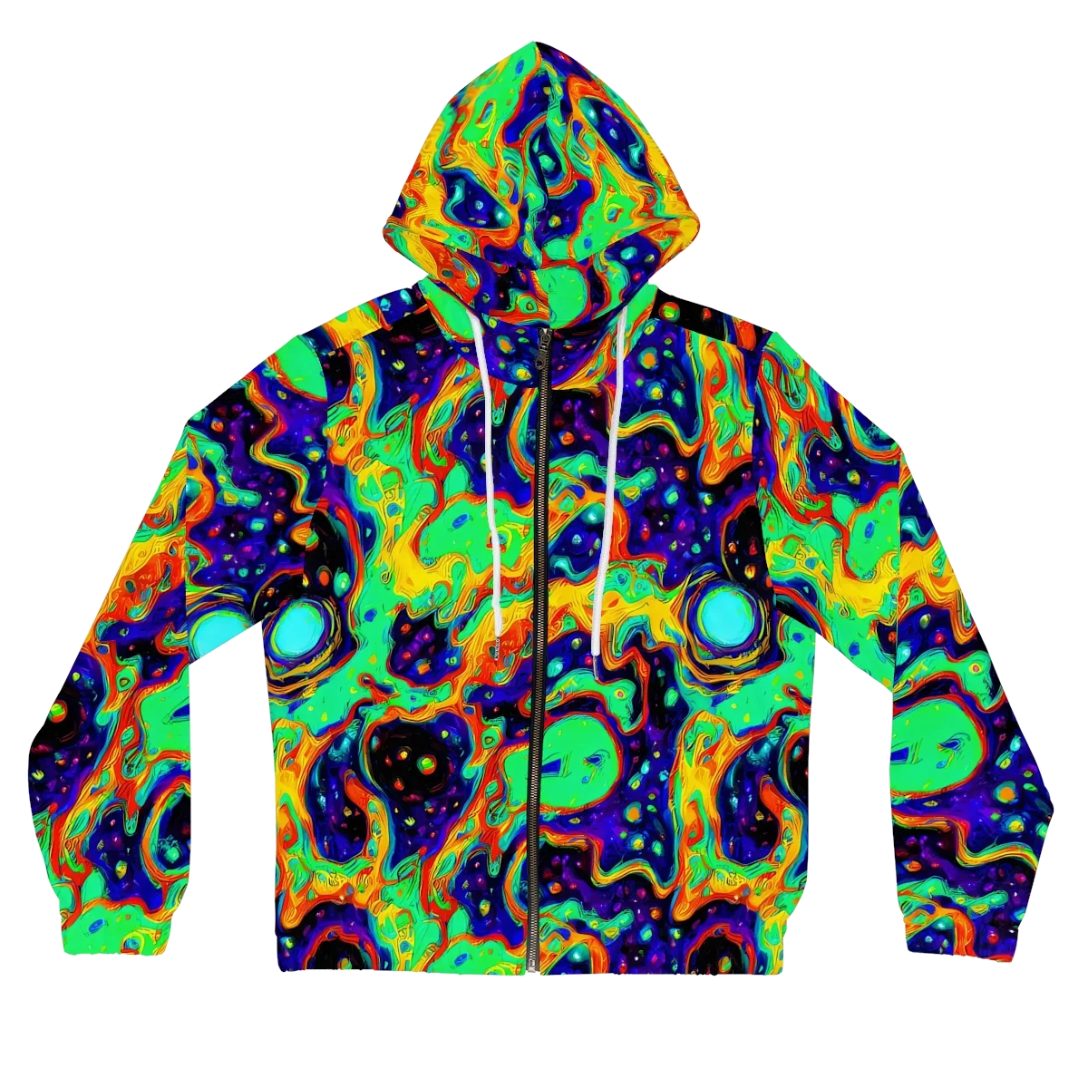 Deep Space Melt on Women's Full-Zip Hoodie — Front