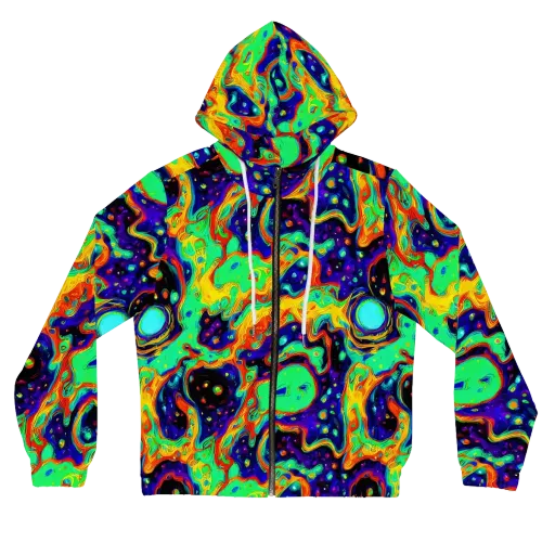Deep Space Melt on a Women's Full-Zip Hoodie