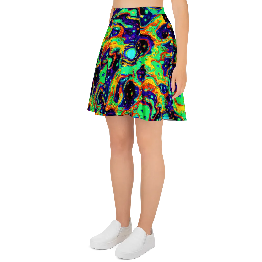 Deep Space Melt on Skater Skirt — Left