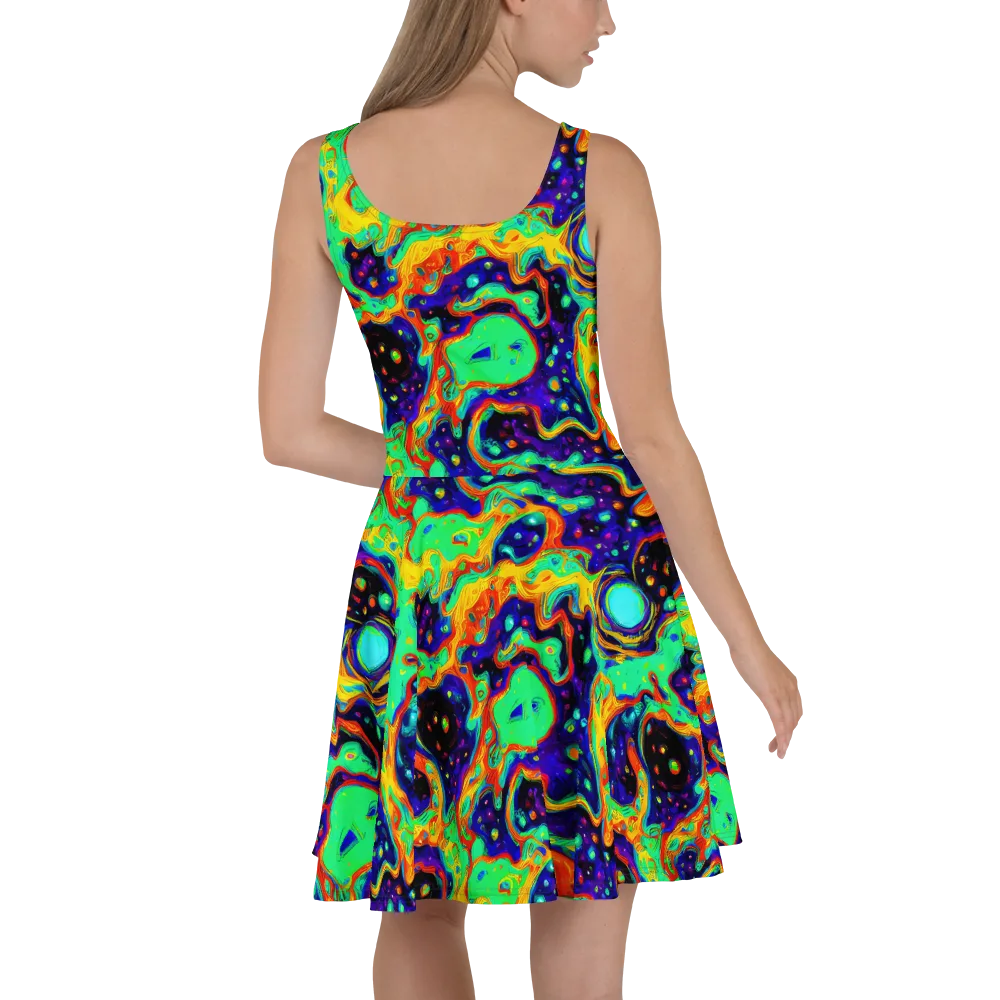 Deep Space Melt on Skater Dress — Back