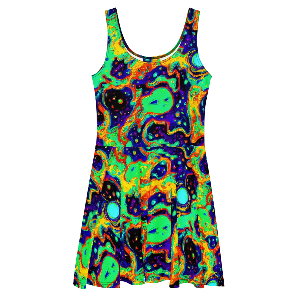 Deep Space Melt on Skater Dress — Front