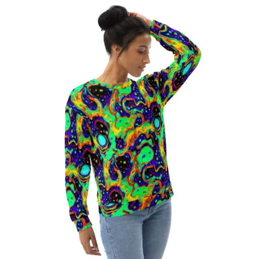 Deep Space Melt on a Sweatshirt