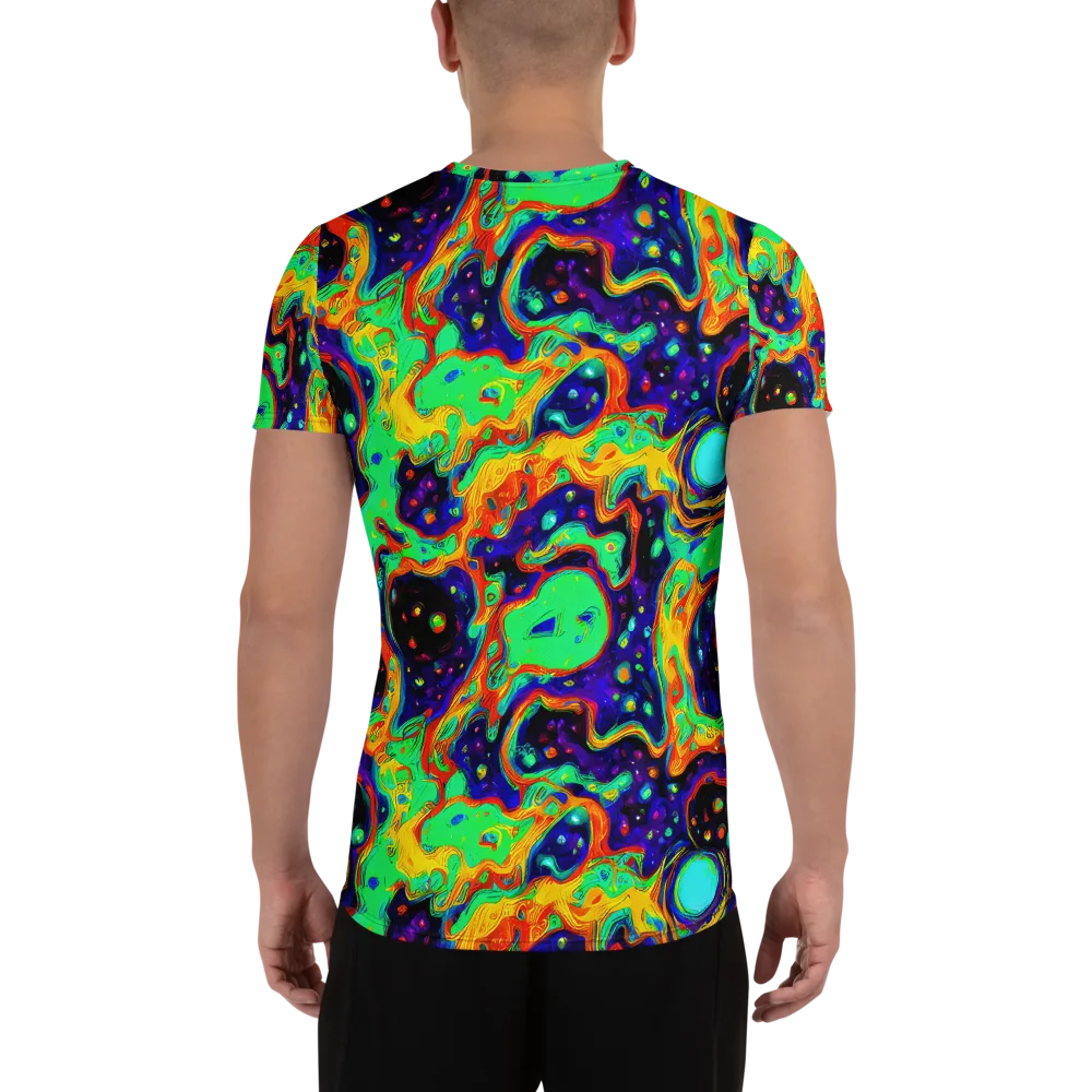 Deep Space Melt on Men's Athletic T-Shirt — Back