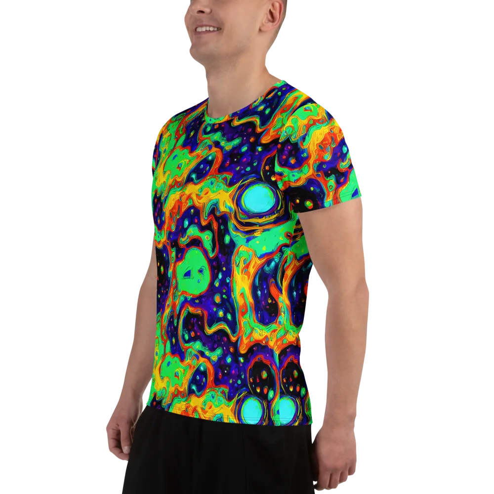 Deep Space Melt on Men's Athletic T-Shirt — Left