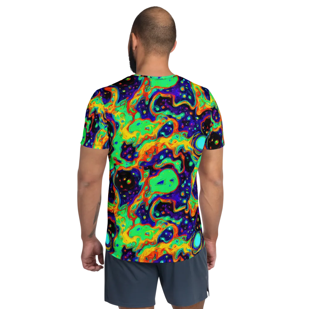 Deep Space Melt on Men's Athletic T-Shirt — Back