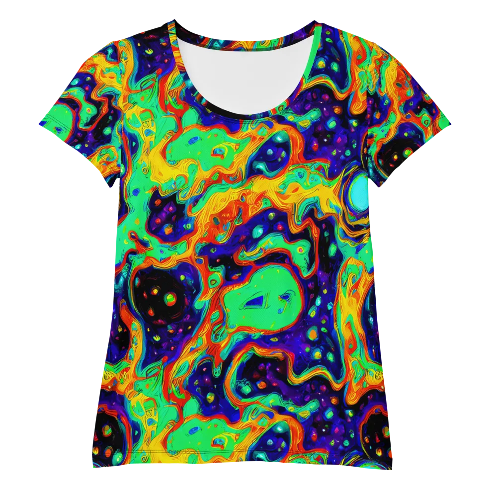 Deep Space Melt on Women's Athletic T-Shirt — Front