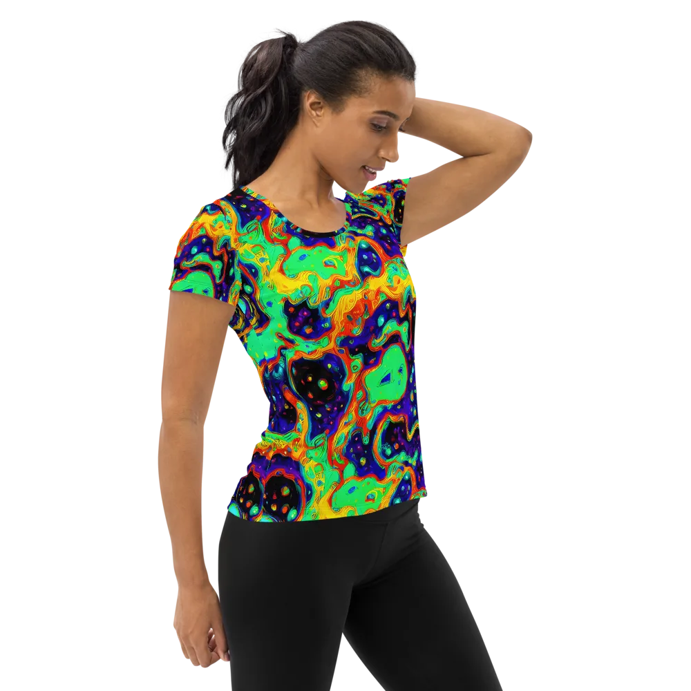 Deep Space Melt on Women's Athletic T-Shirt — Right