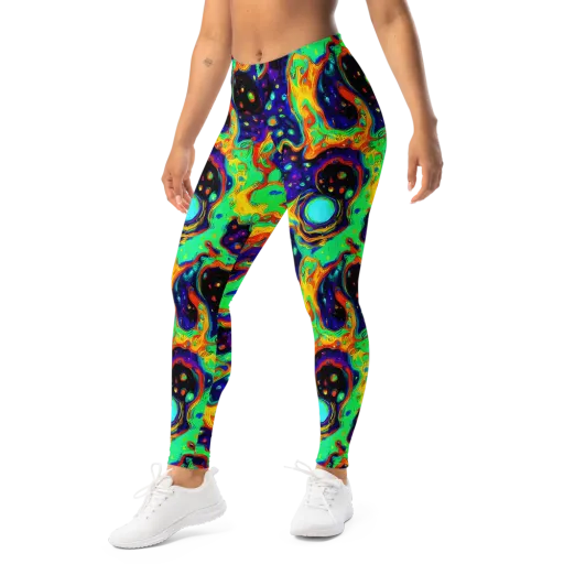 Deep Space Melt on a Leggings