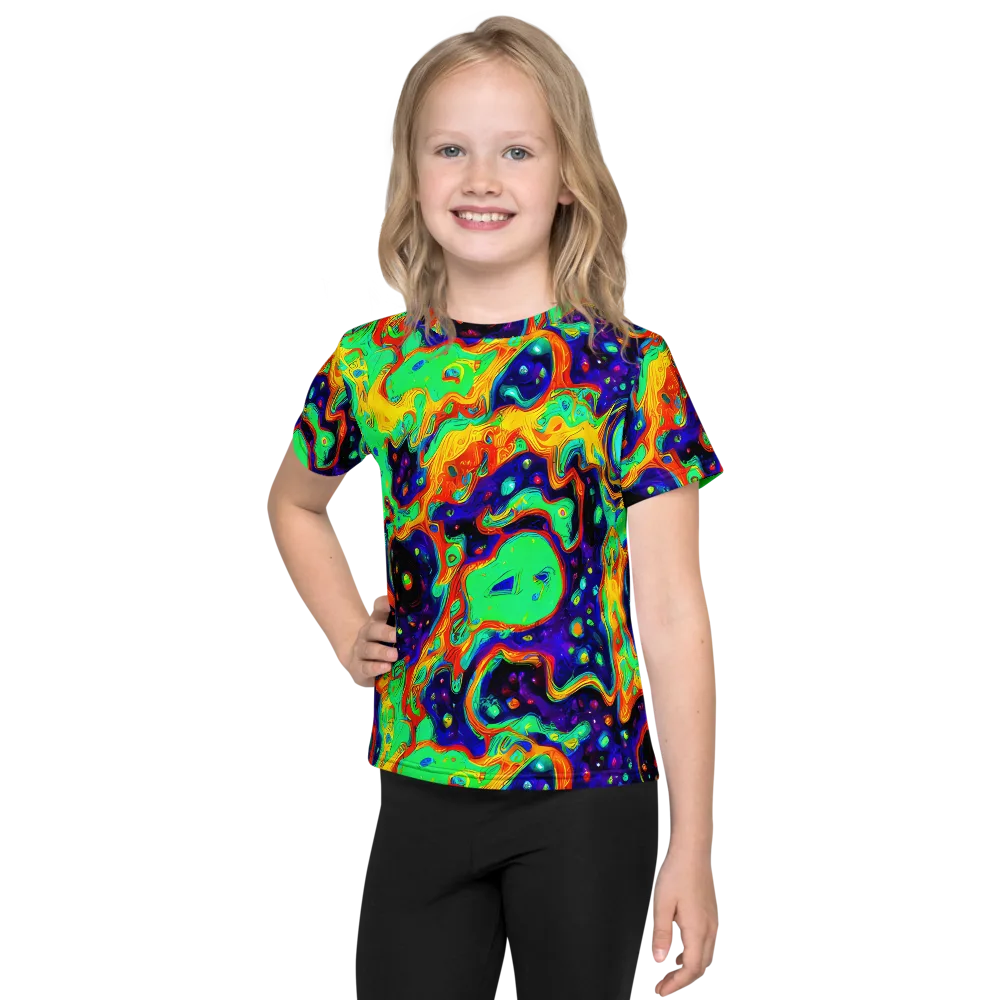 Deep Space Melt on Kids Crew Neck T-Shirt — Front