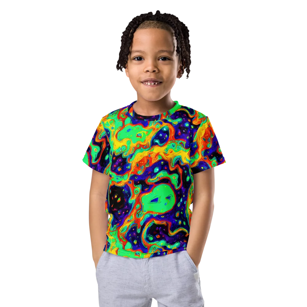 Deep Space Melt on Kids Crew Neck T-Shirt — Front