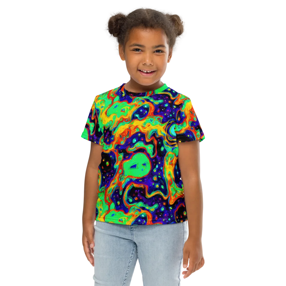 Deep Space Melt on Kids Crew Neck T-Shirt — Front