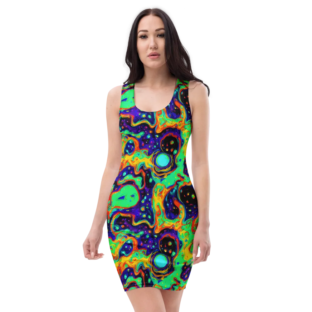 Deep Space Melt on Bodycon Dress — Front