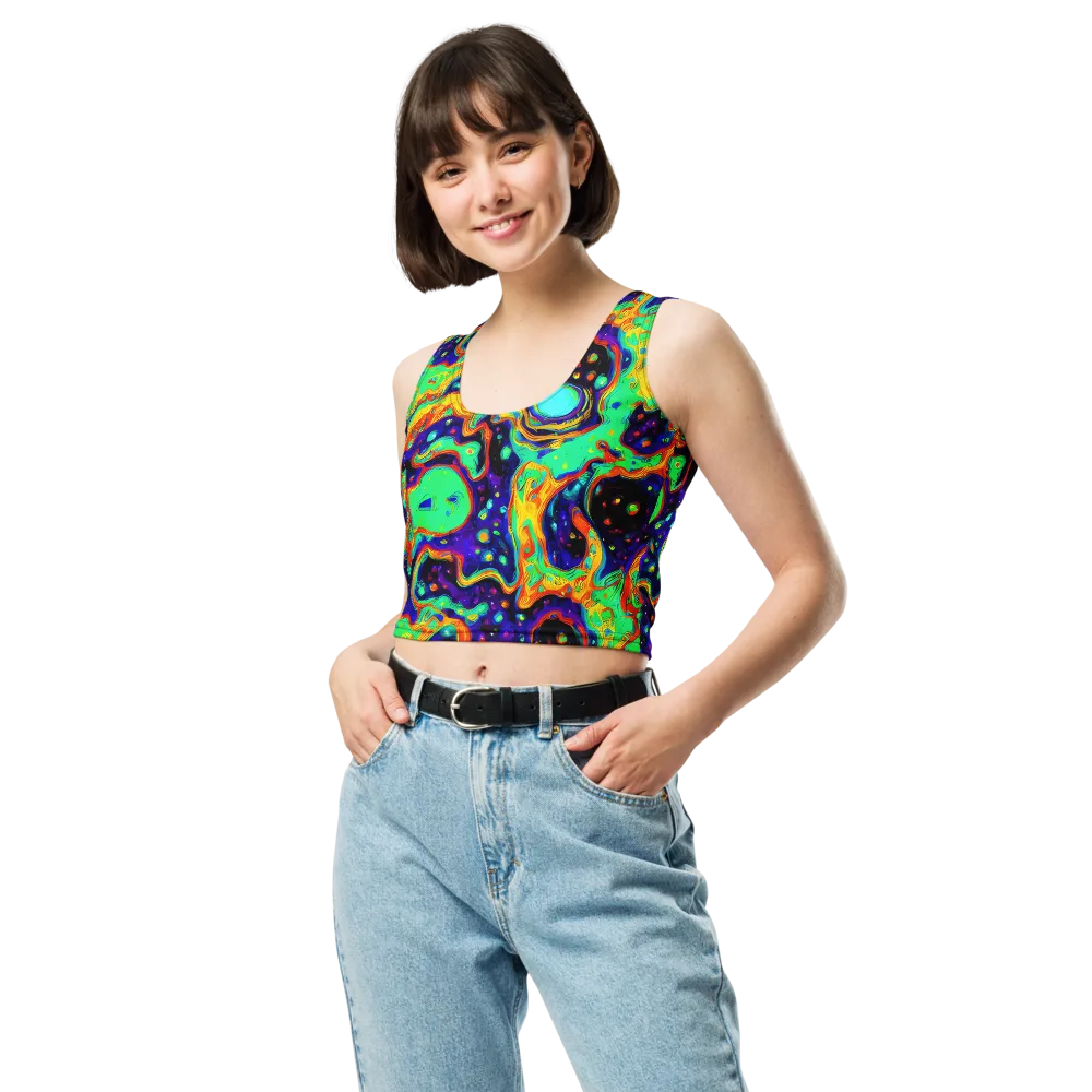 Deep Space Melt on Crop Top — Front