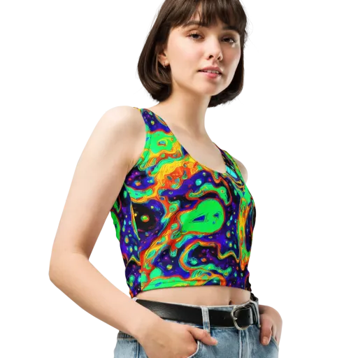 Deep Space Melt on a Crop Top
