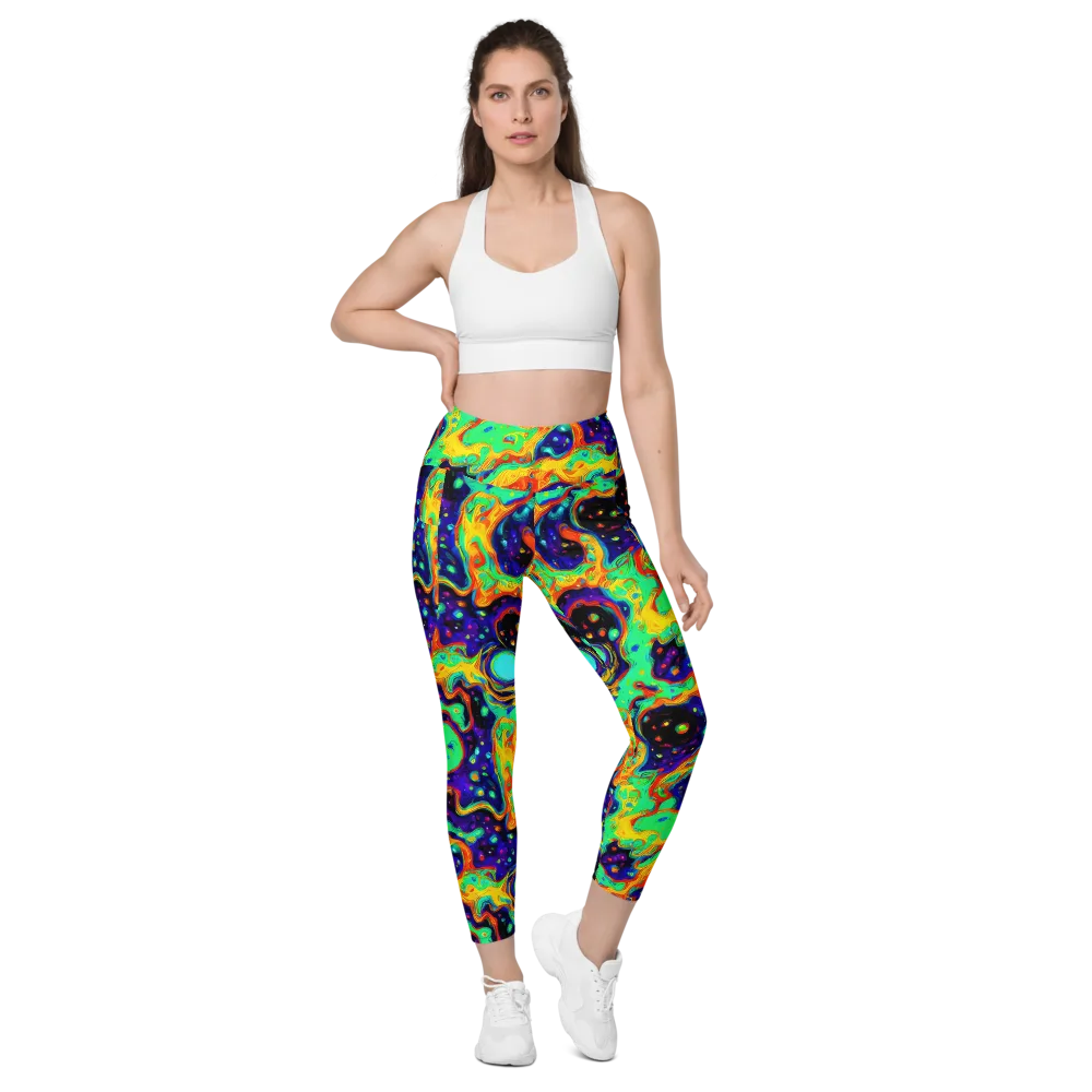 Deep Space Melt on Leggings with Pockets — Front