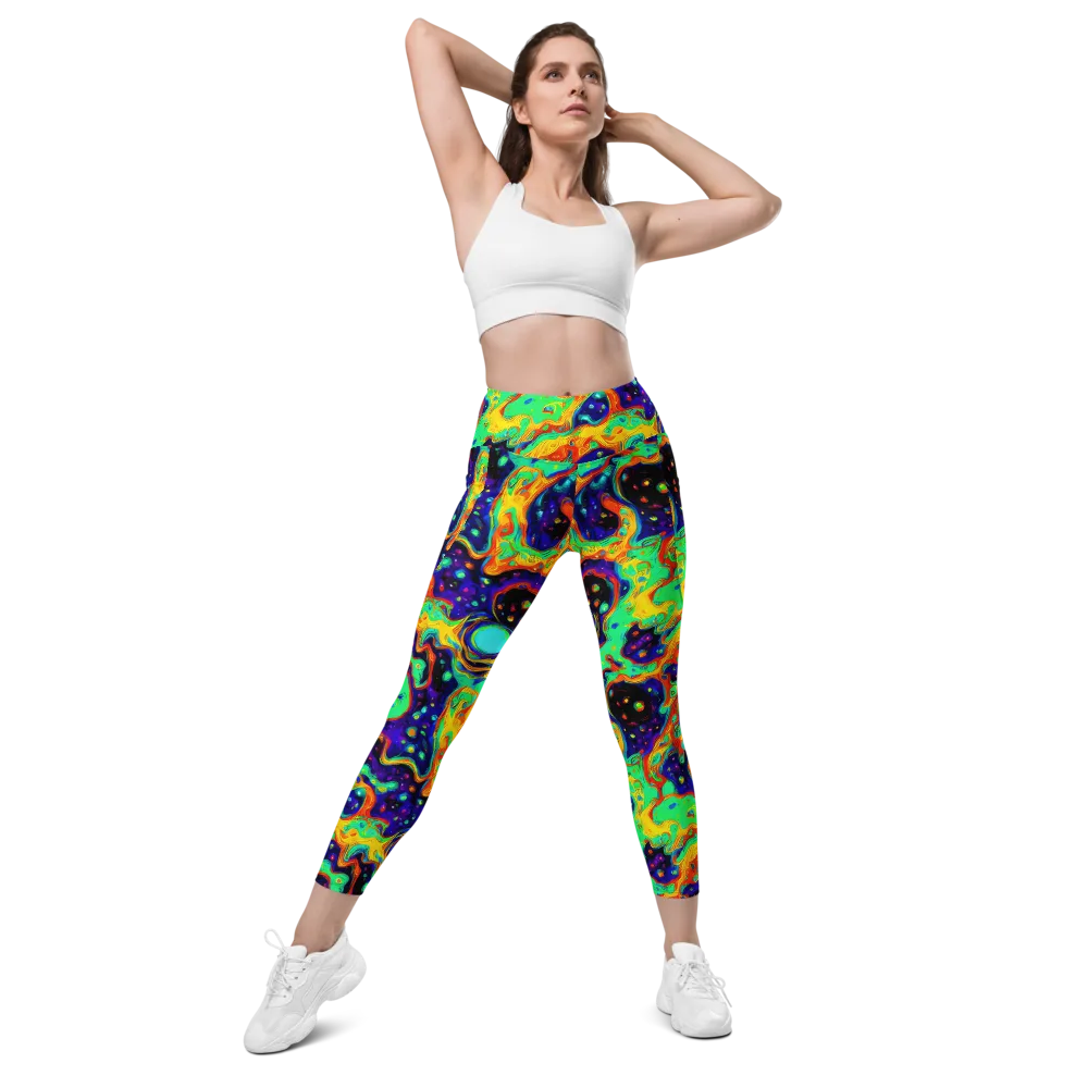 Deep Space Melt on Leggings with Pockets — Front