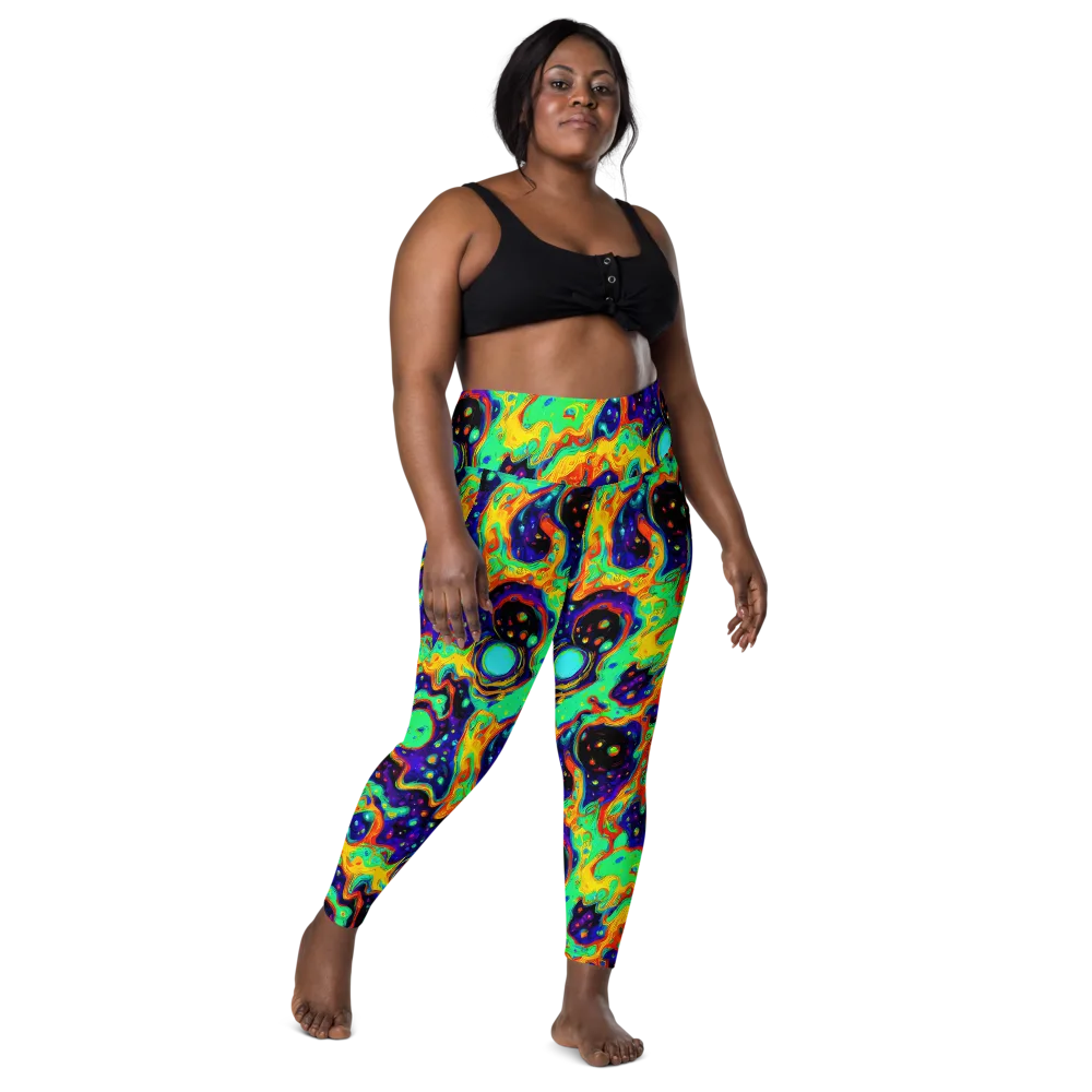 Deep Space Melt on Leggings with Pockets — Front