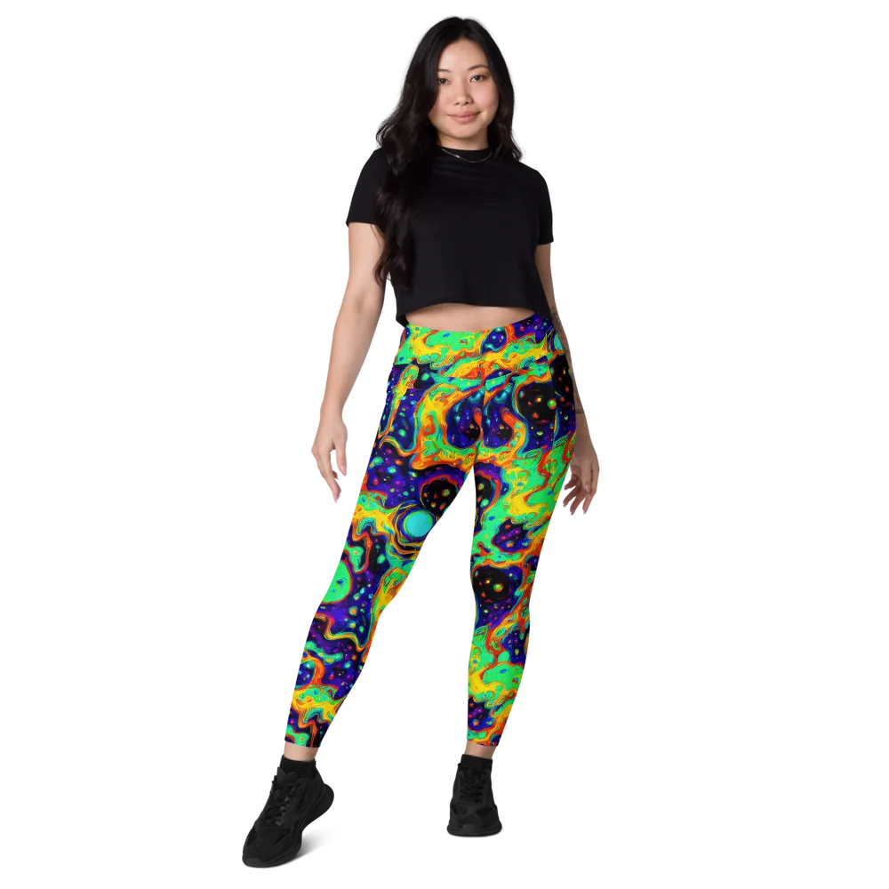 Deep Space Melt on Leggings with Pockets — Front