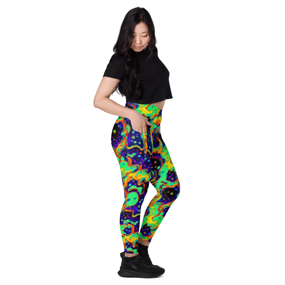 Deep Space Melt on Leggings with Pockets — Right