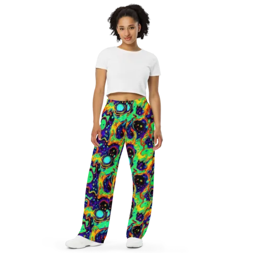 Deep Space Melt on a Wide-Leg Pants
