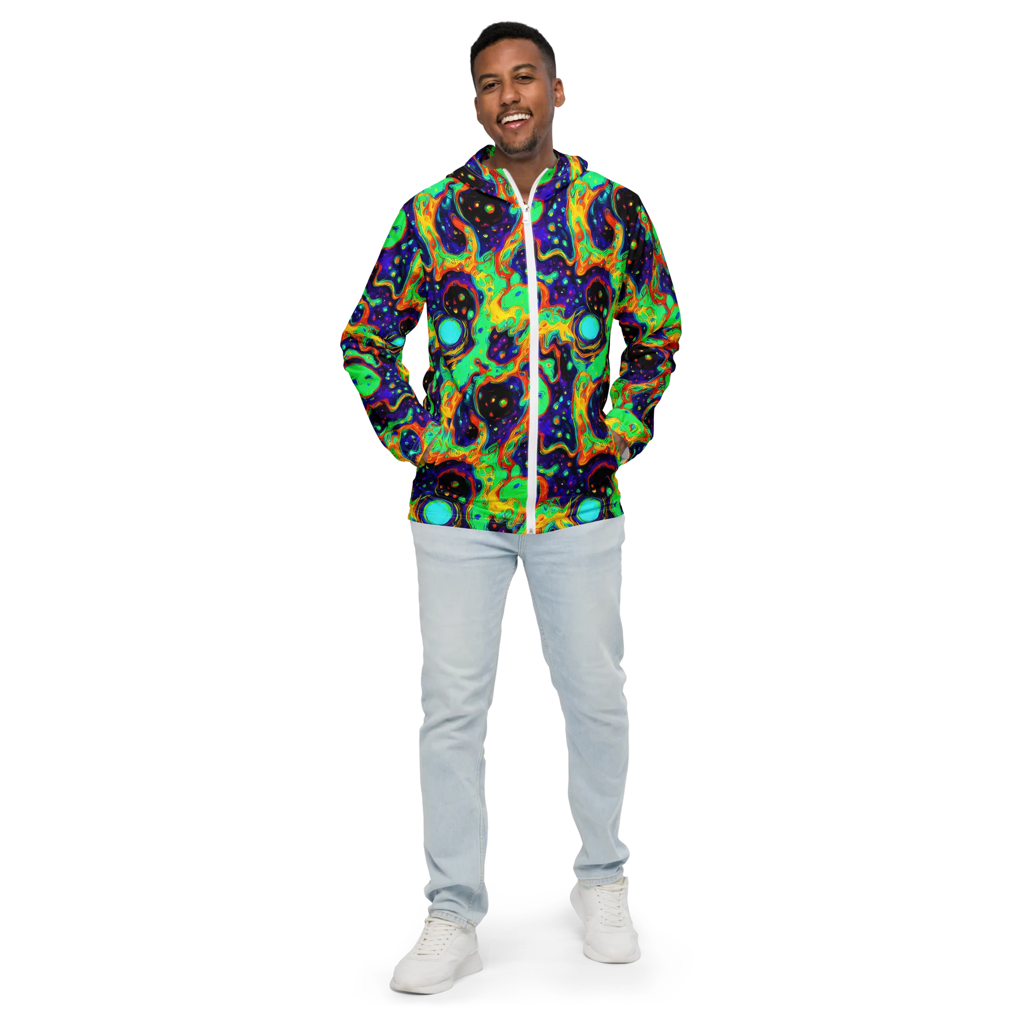 Deep Space Melt on Men's Windbreaker — Front