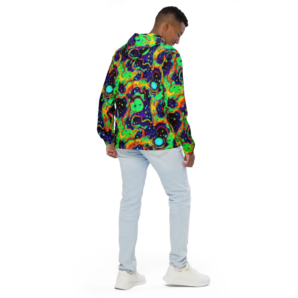 Deep Space Melt on Men's Windbreaker — Back