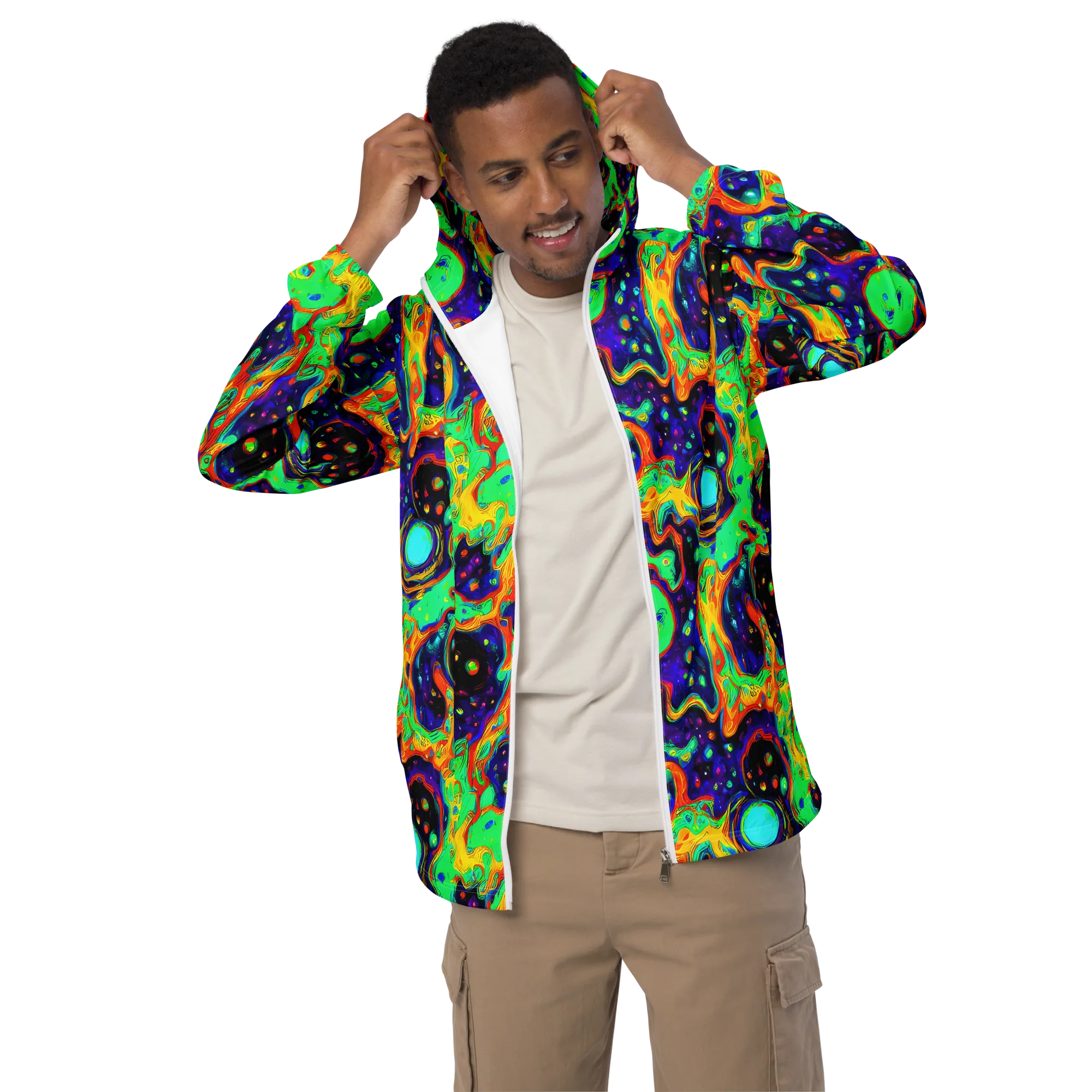 Deep Space Melt on Men's Windbreaker — Front