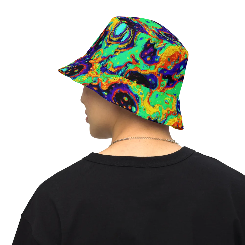 Deep Space Melt on Reversible Bucket Hat — Back Inside