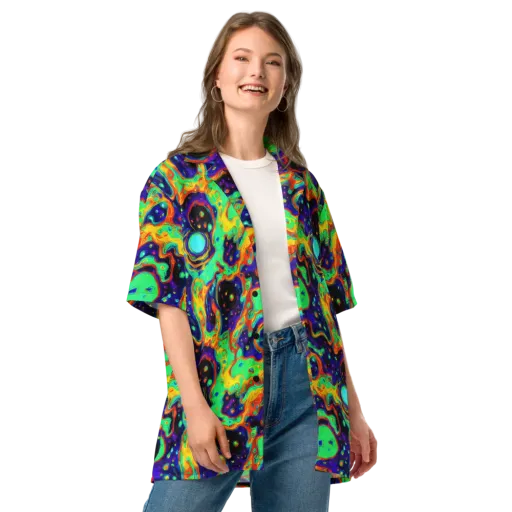 Deep Space Melt on a Button Shirt