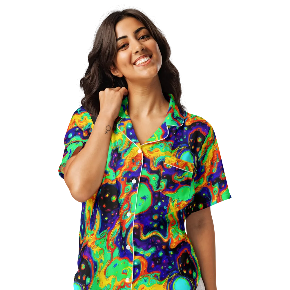 Deep Space Melt on Women's Short Sleeve Pajama Top — Front