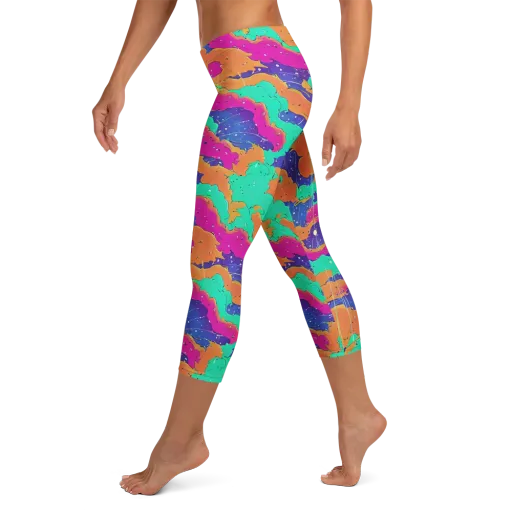 Arcade Ocean on a Capri Leggings