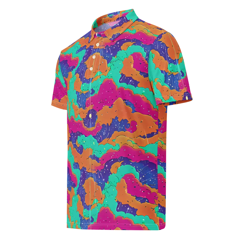 Arcade Ocean on Men's Slim Fit Polo Shirt — Left Front