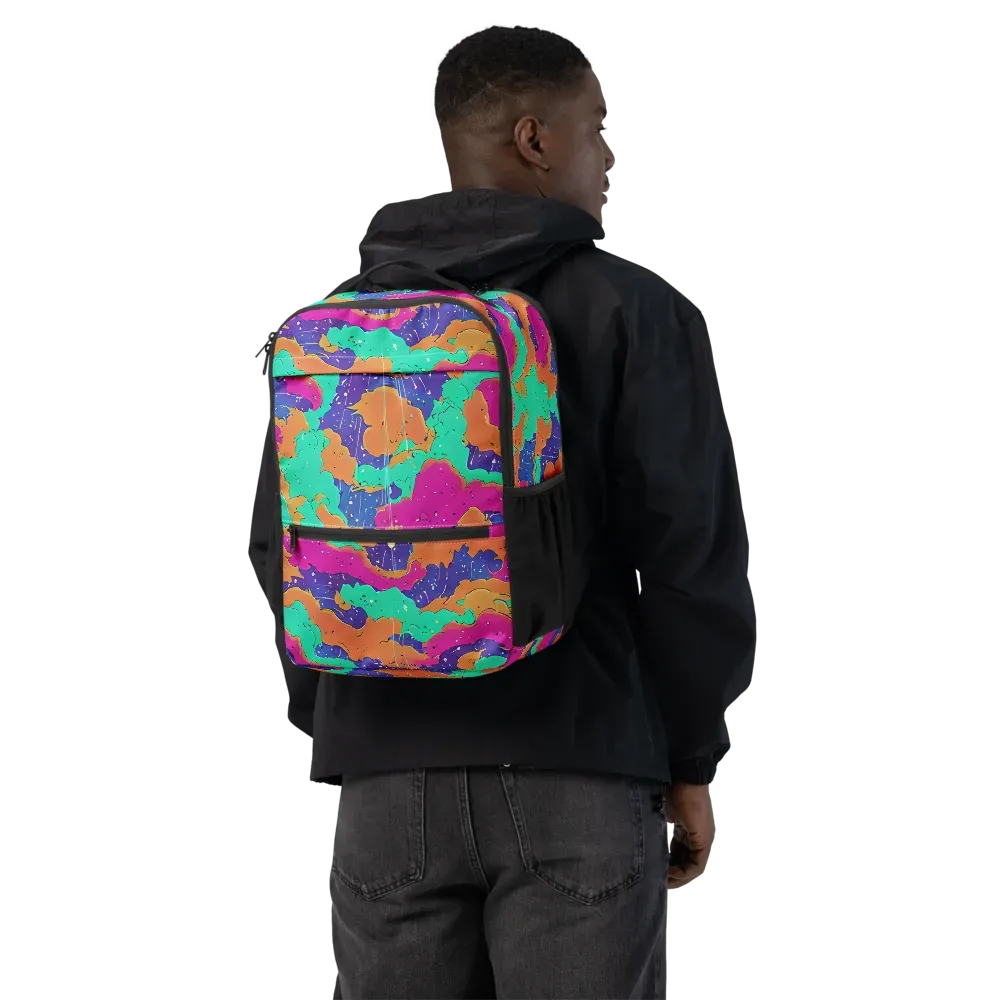 Arcade Ocean on Utility Backpack — Back