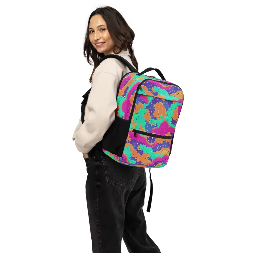 Arcade Ocean on Utility Backpack — Back