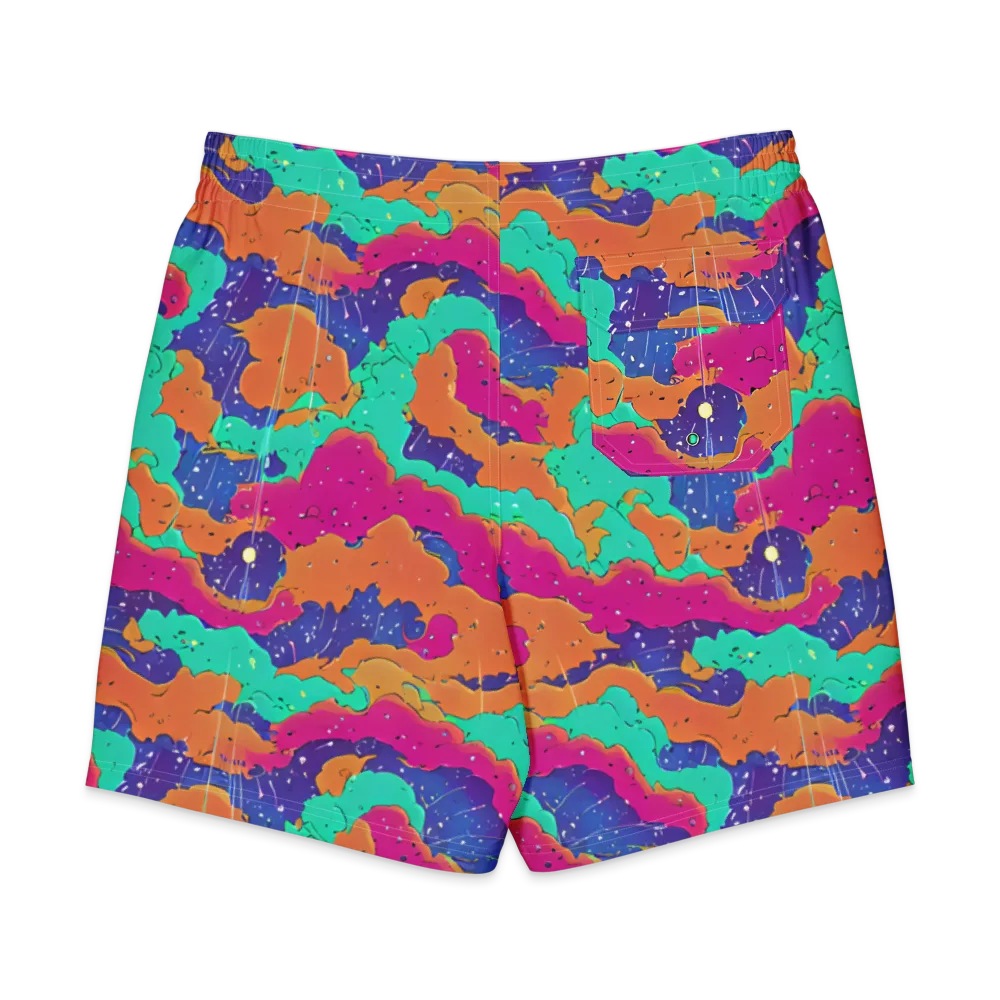 Arcade Ocean on Men's Board Shorts — Back