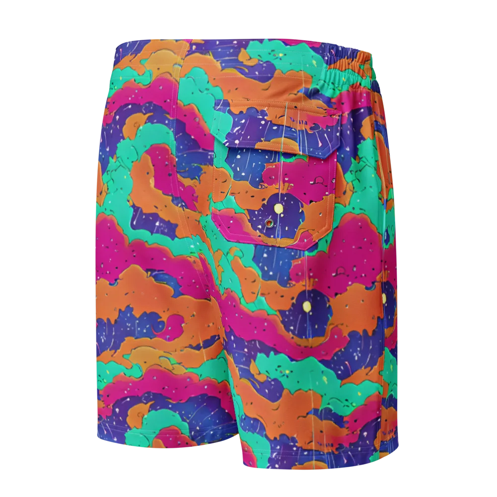 Arcade Ocean on Men's Board Shorts — Back