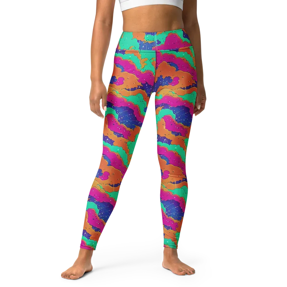 Arcade Ocean on Yoga Leggings — Front