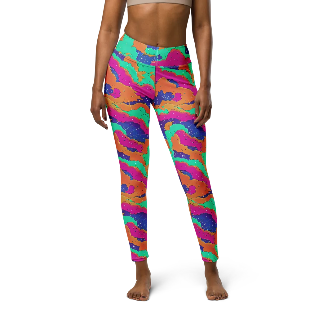 Arcade Ocean on Yoga Leggings — Front